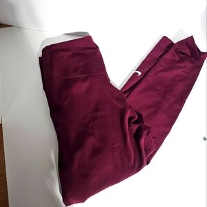 Nike burgundy leggings. Size small